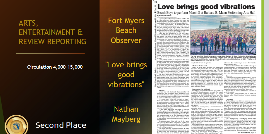 Fort Myers Beach Observer wins awards at Florida Weekly Newspaper Contest